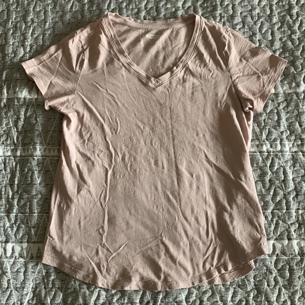 Old Navy EveryWear V-Neck Pink T-Shirt 100% Cotton Women’s Size Small
